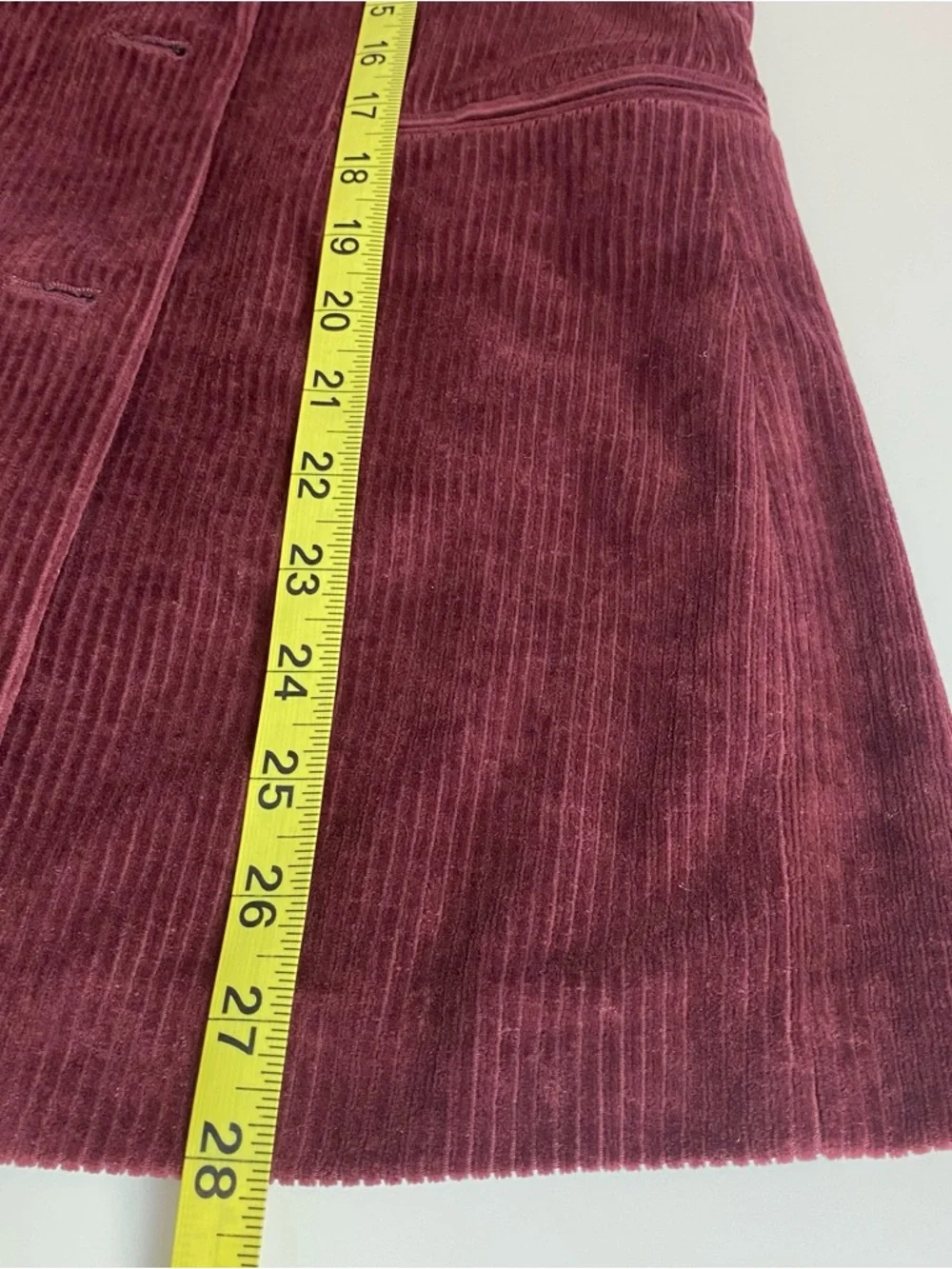 1901 Double-Breasted Corduroy Blazer in Burgundy